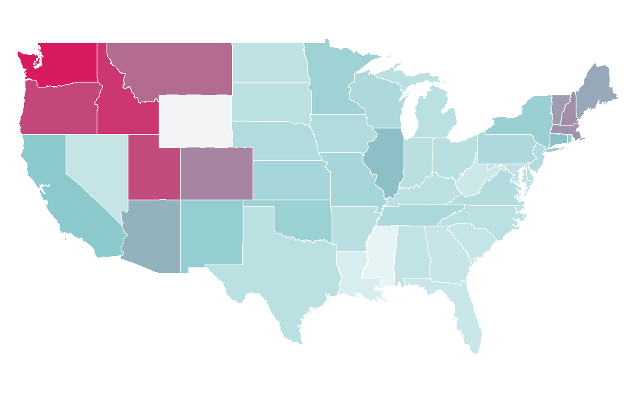 Affinity by region — Joel Edgerton, United States