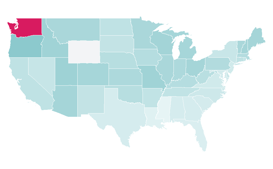Affinity by region — Joel McHale, United States