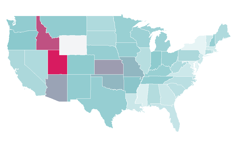 Affinity by region — Joey King, United States