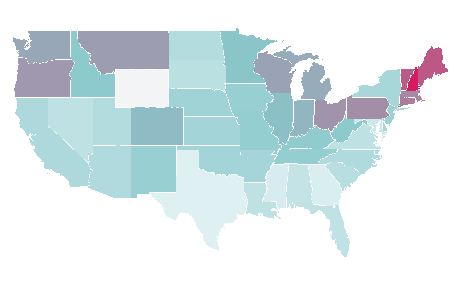 Affinity by region — John Bonham, United States