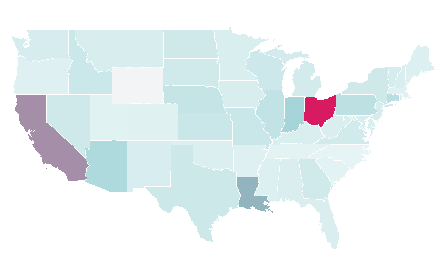 Affinity by region — John Bosco, United States