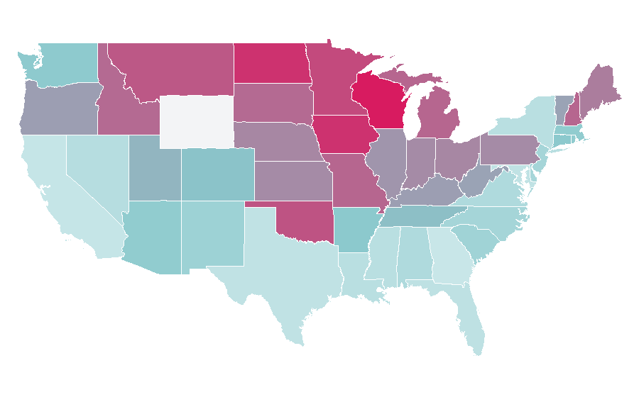 Affinity by region — John Candy, United States