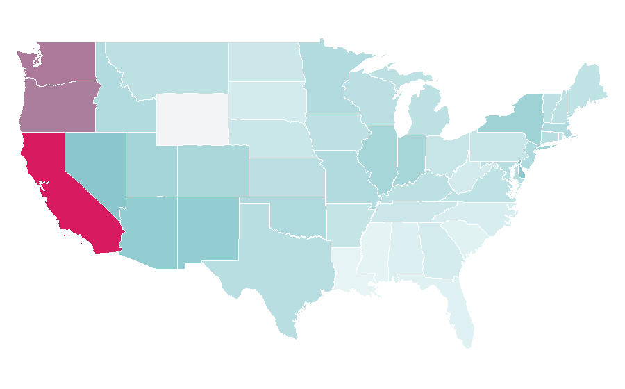 Affinity by region — John Cho, United States