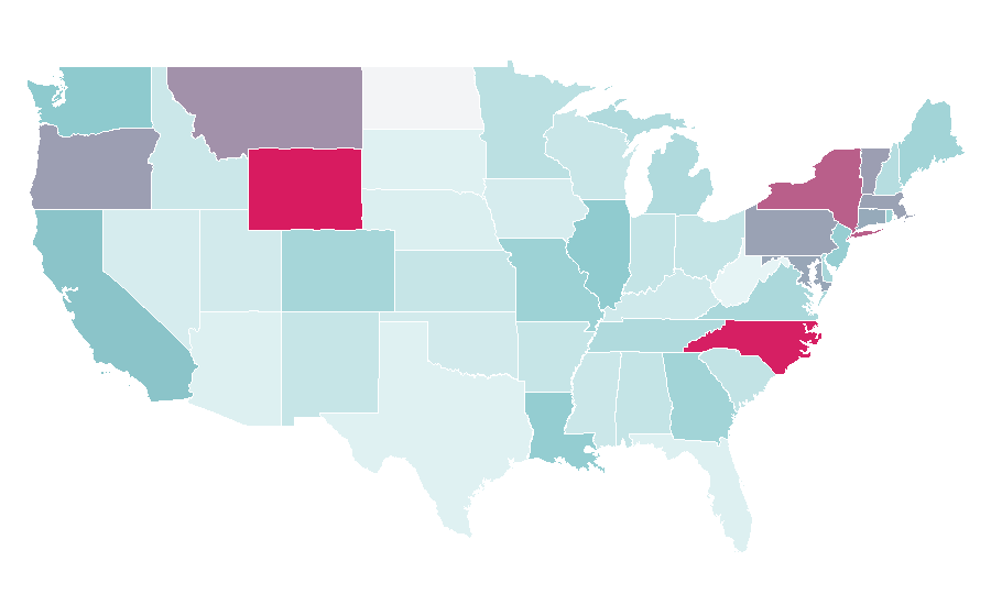 Affinity by region — John Coltrane, United States
