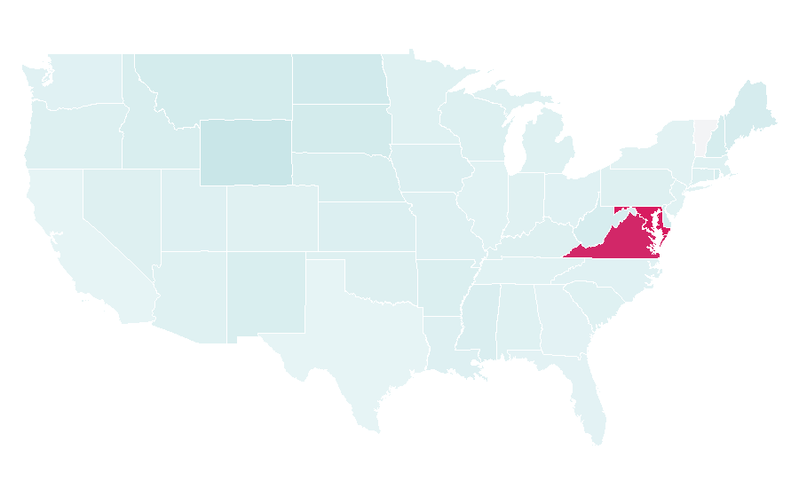 Affinity by region — John F. Kennedy Center for the Performing Arts, United States