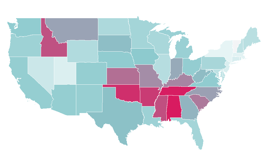 Affinity by region — John F. MacArthur, United States