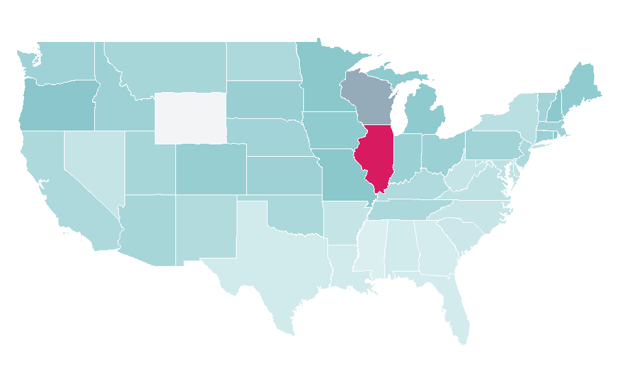 Affinity by region — John Hughes (filmmaker), United States