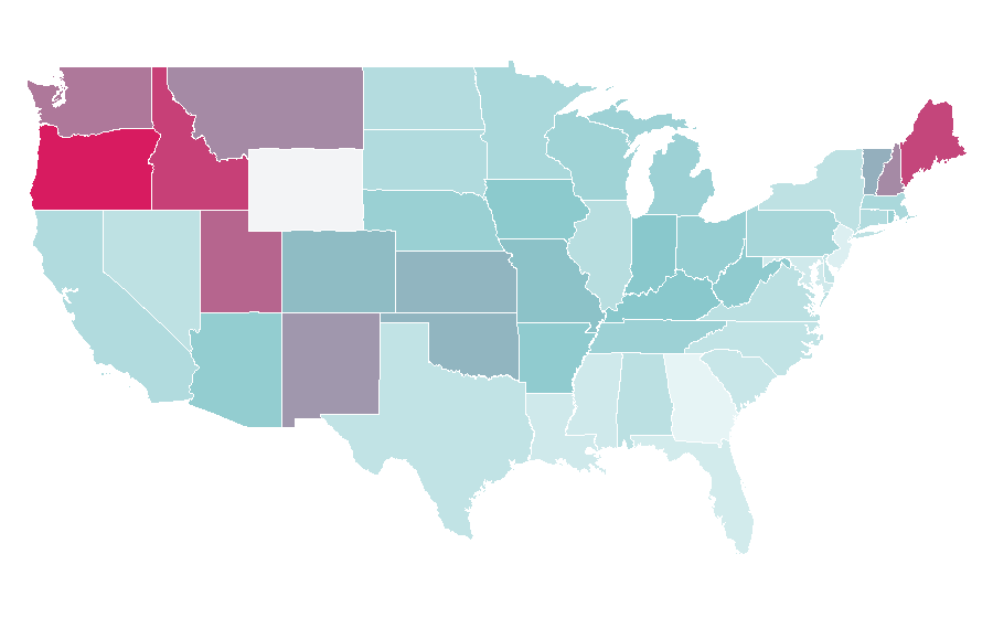 Affinity by region — John Hurt, United States