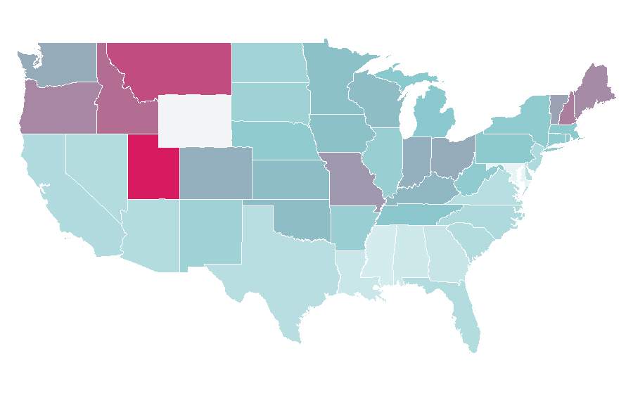Affinity by region — John Lithgow, United States