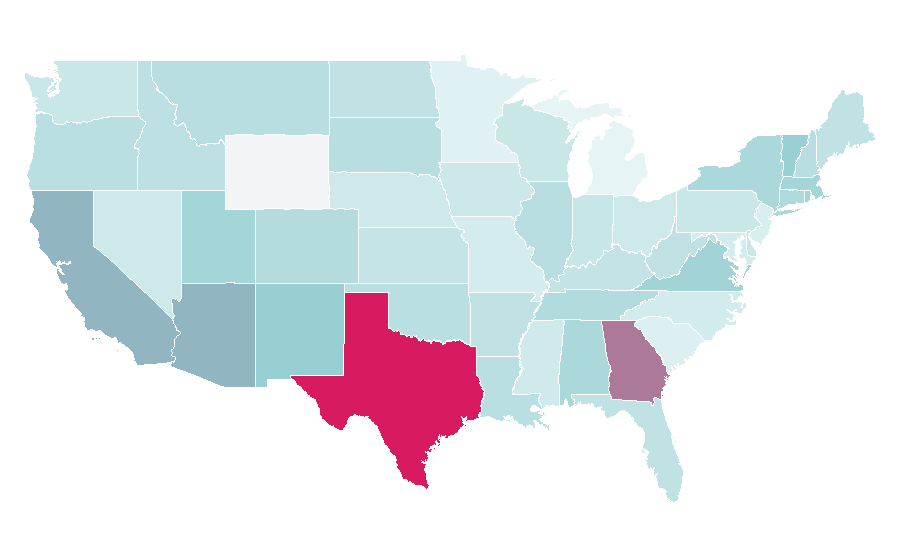 Affinity by region — John Milton, United States