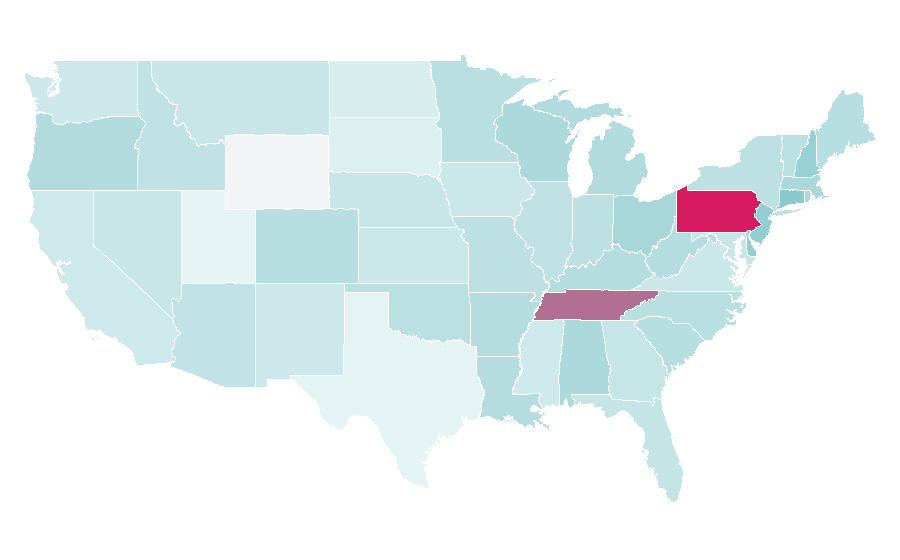 Affinity by region — John Oates, United States