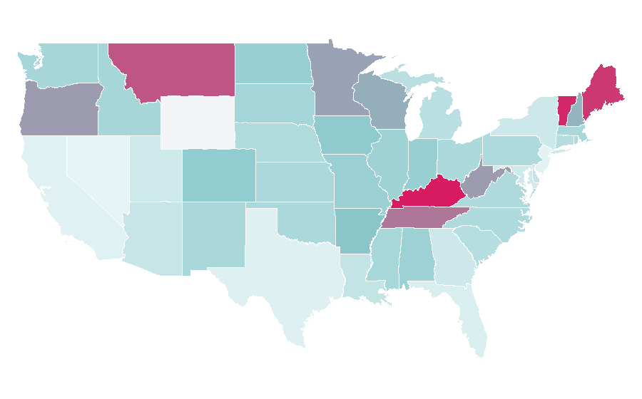 Affinity by region — John Prine, United States