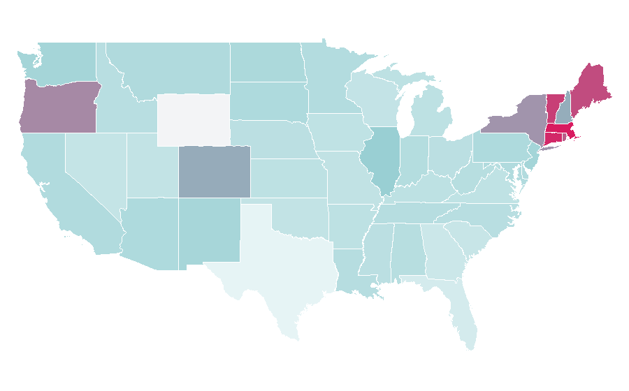 Affinity by region — John Scofield, United States