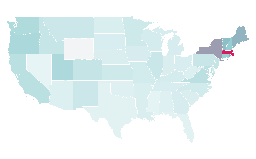 Affinity by region — John Singer Sargent, United States