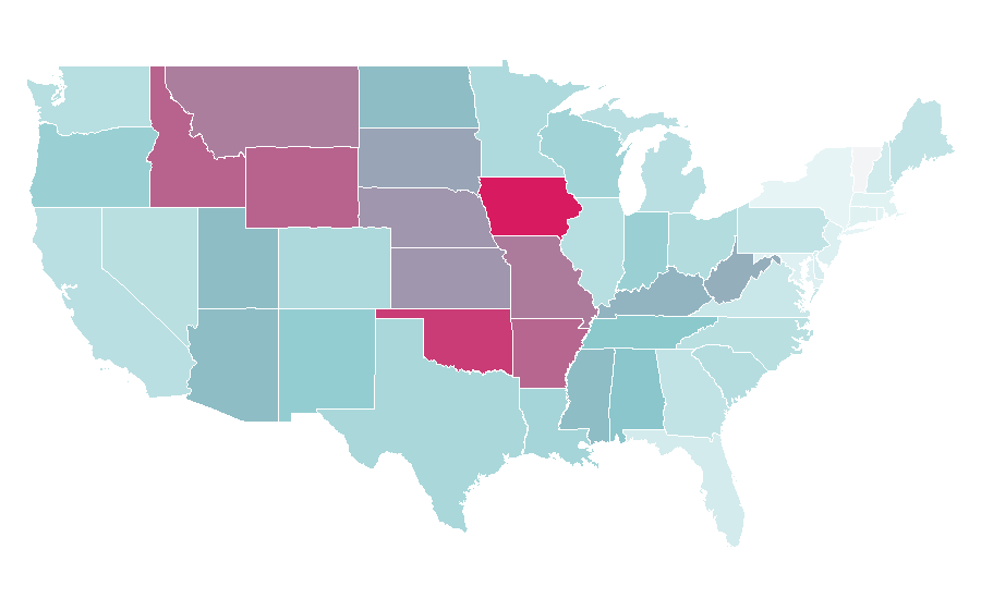 Affinity by region — John Wayne, United States