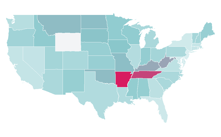Affinity by region — Johnny Cash, United States