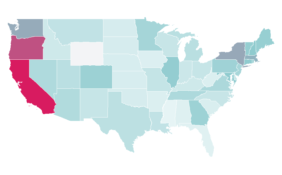 Affinity by region — Johnny Marr, United States