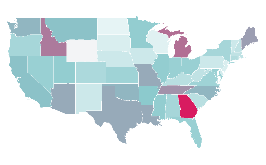 Affinity by region — Jojoba oil, United States
