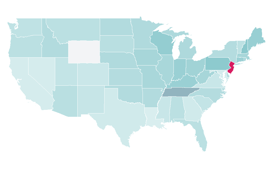 Affinité par région — Jon Bon Jovi, États-Unis