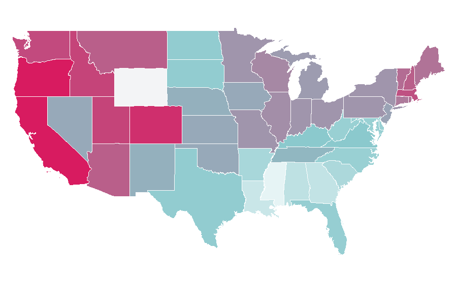 Affinity by region — Jon Favreau, United States