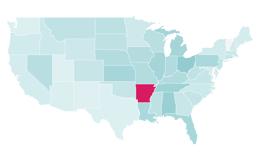 Affinity by region — Jon Gruden, United States
