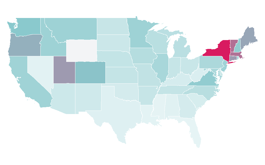 Affinity by region — Jonathan Haidt, United States