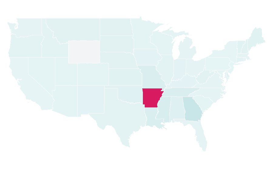 Affinity by region — Jonesboro, Arkansas, United States