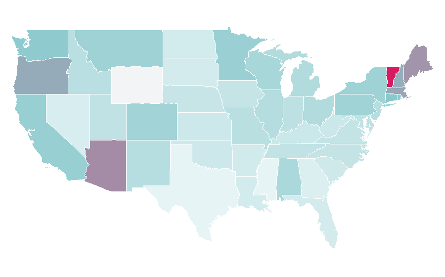 Affinity by region — Joni Mitchell, United States