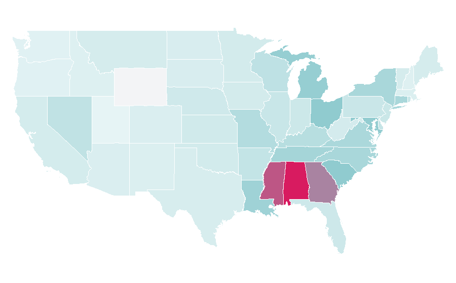 Affinity by region — Jordan Release Dates, United States