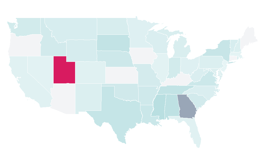 Affinity by region — Jordan River, United States