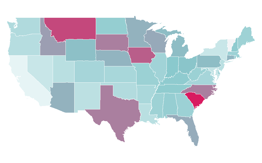 Affinity by region — Jordan Spieth, United States