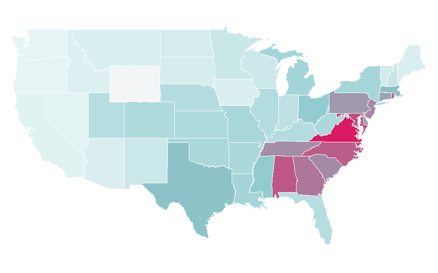 Affinity by region — JoS. A. Bank Clothiers, United States