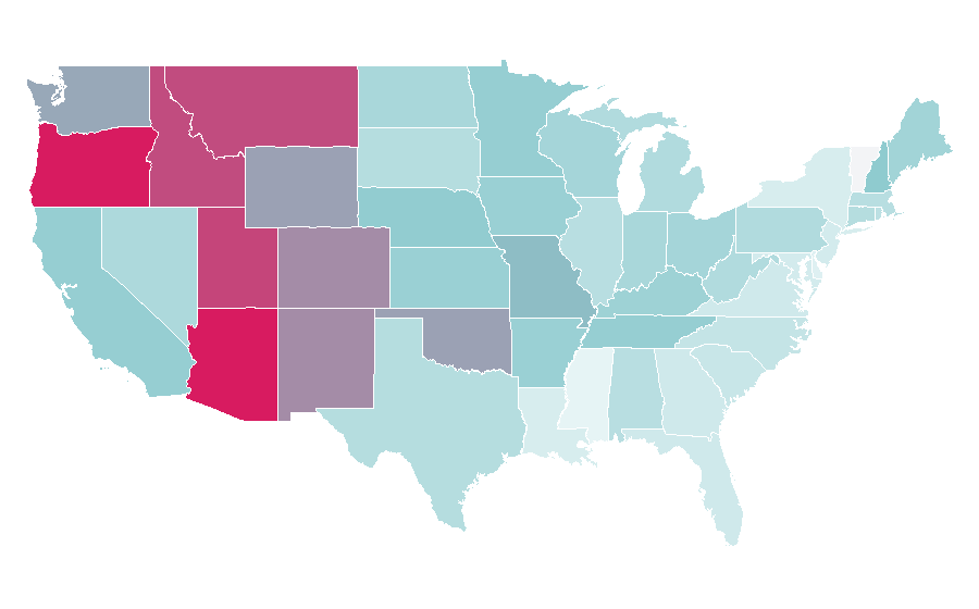 Affinity by region — Josh Brolin, United States