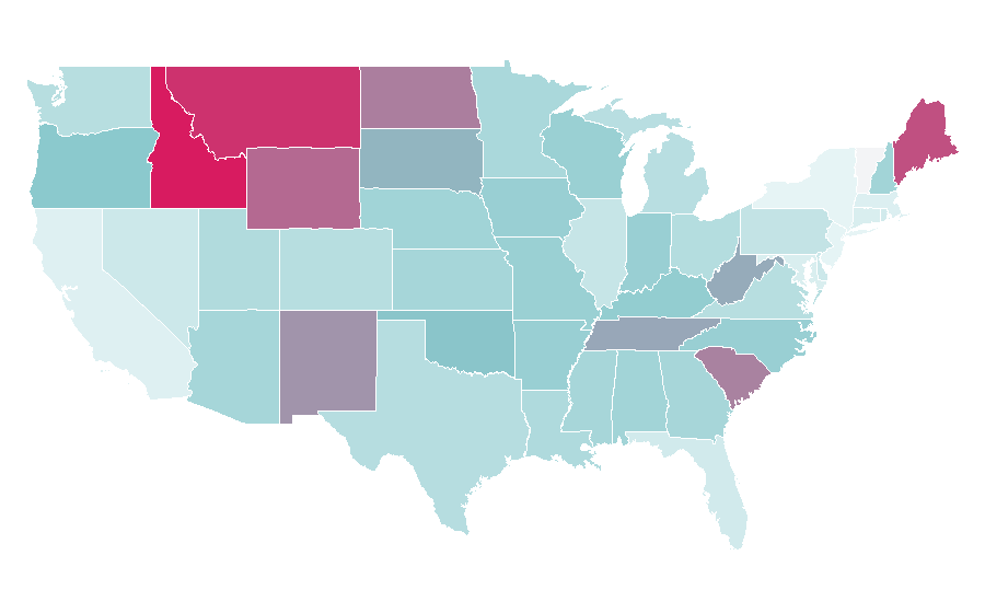 Affinity by region — Josh Turner, United States