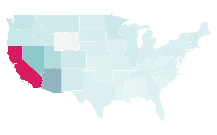Affinity by region — Joshua Tree National Park, United States