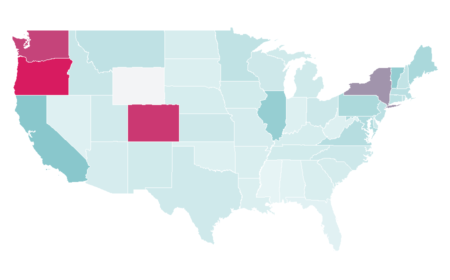 Affinity by region — Joybird, United States
