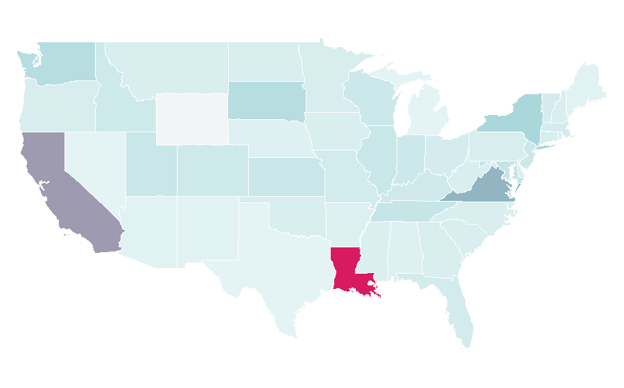 Affinity by region — JQuery, United States