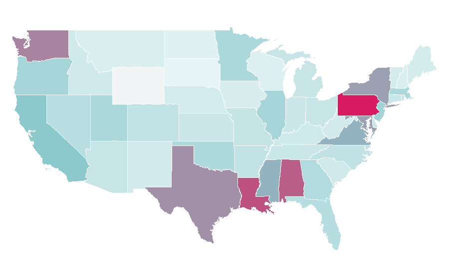 Affinity by region — Jubilee (comics), United States