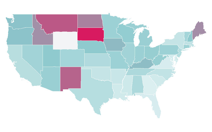 Affinity by region — Judas Priest, United States
