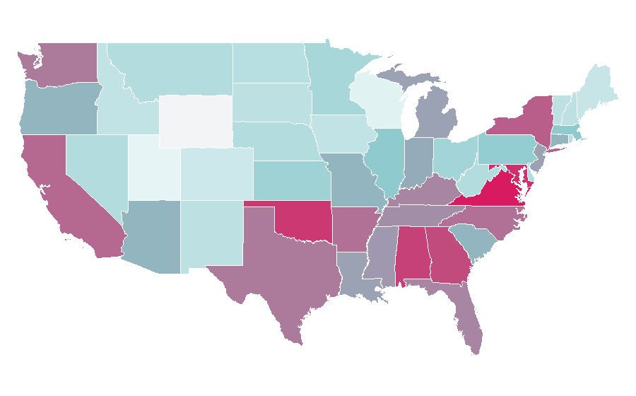Affinity by region — Judea, United States