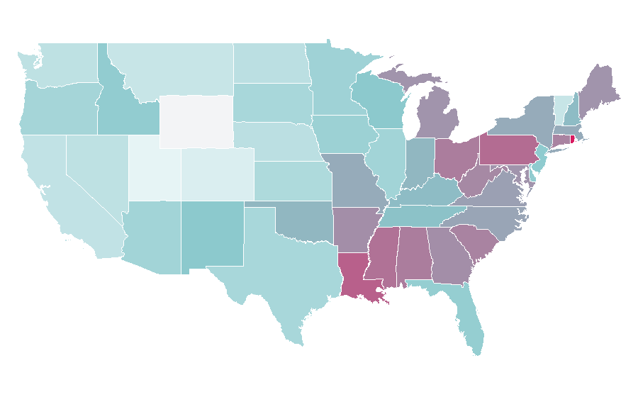Affinity by region — Judge Judy, United States