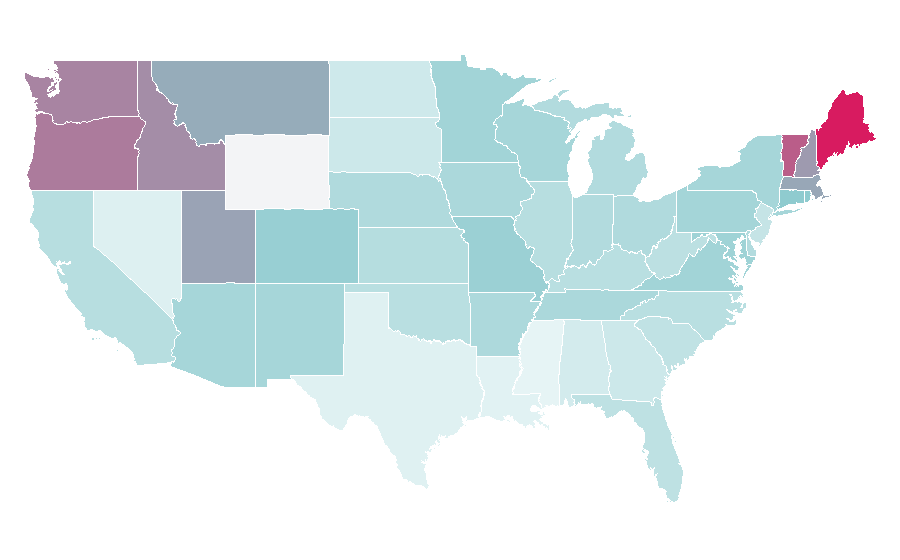 Affinity by region — Judi Dench, United States