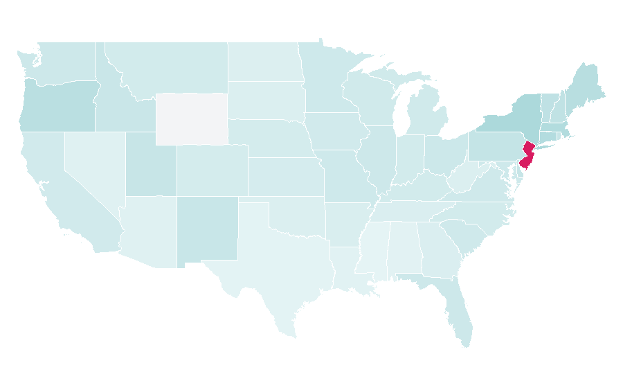Affinity by region — Judy Blume, United States
