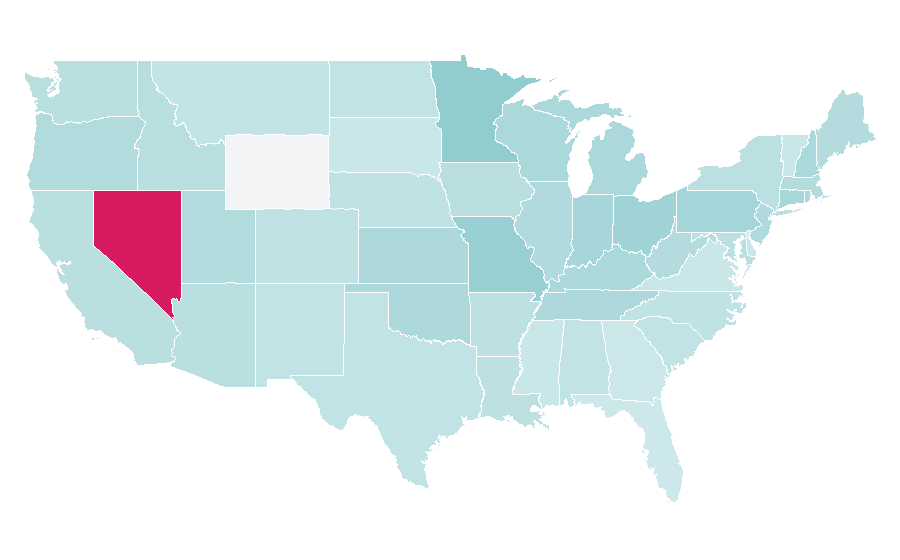 Affinity by region — Judy Garland, United States