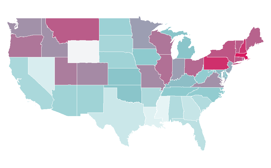 Affinity by region — Julia Louis-Dreyfus, United States