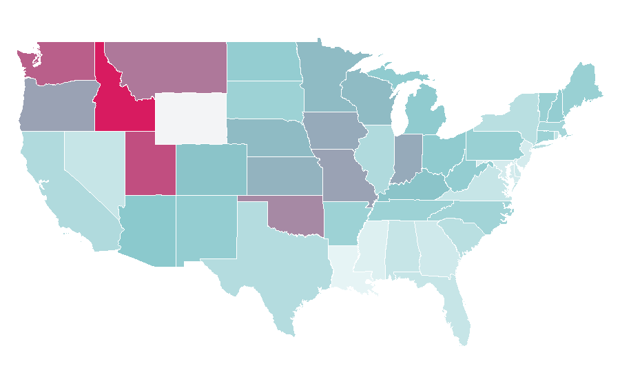 Affinity by region — Julia Stiles, United States