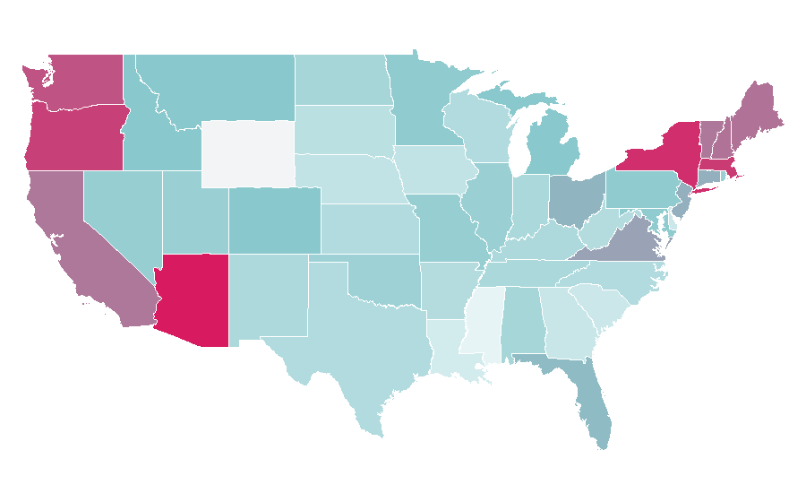 Affinity by region — Julian Assange, United States