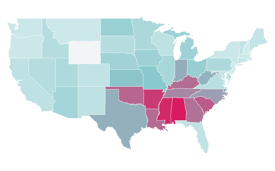 Affinity by region — Junie B. Jones, United States
