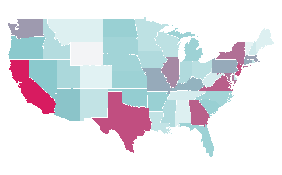 Affinity by region — Junk food, United States