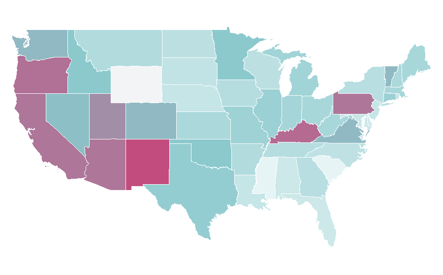 Affinity by region — Juno (film), United States